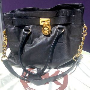 Michael Kors Birkin Style Bag in Black